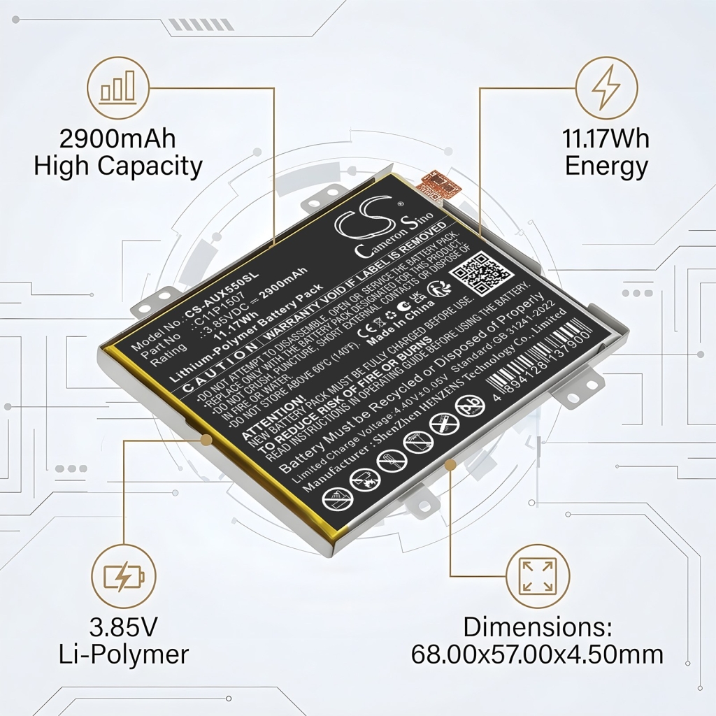 Akkus  kompatibel mit Asus ZenFone Zoom Zoom Dual SIM CS-AUX550SL