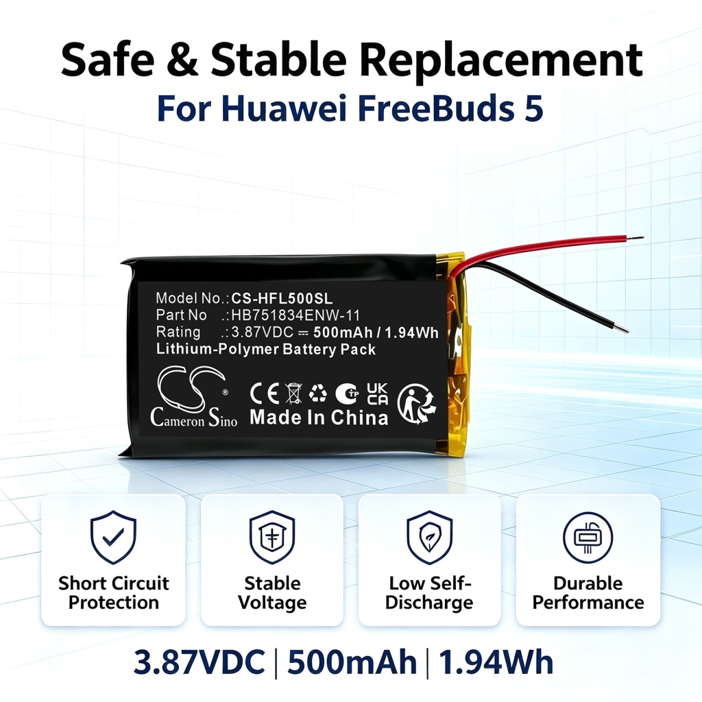 Akkus  kompatibel mit Huawei FreeBuds 5 6 6i CS-HFL500SL