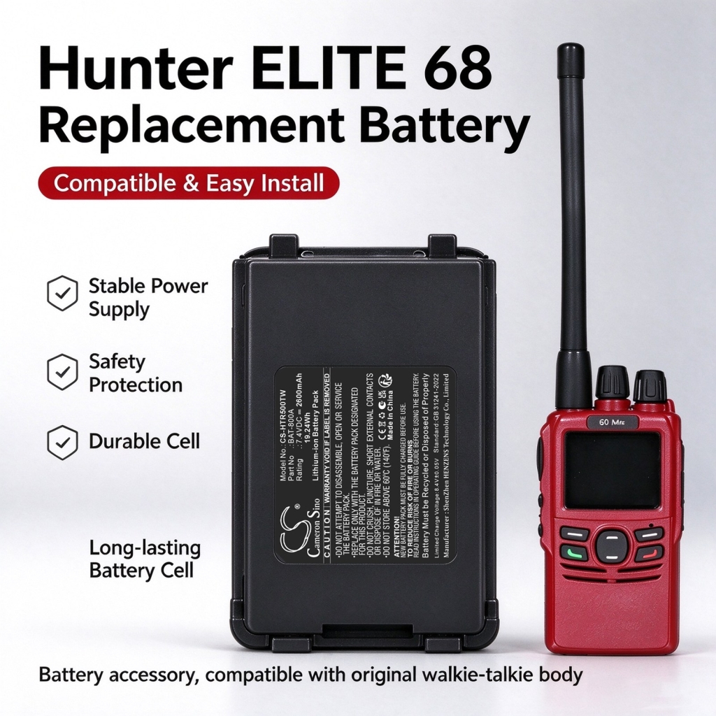 Batteries compatible with Hunter E-LIGHT 68 MHZ CS-HTR500TW