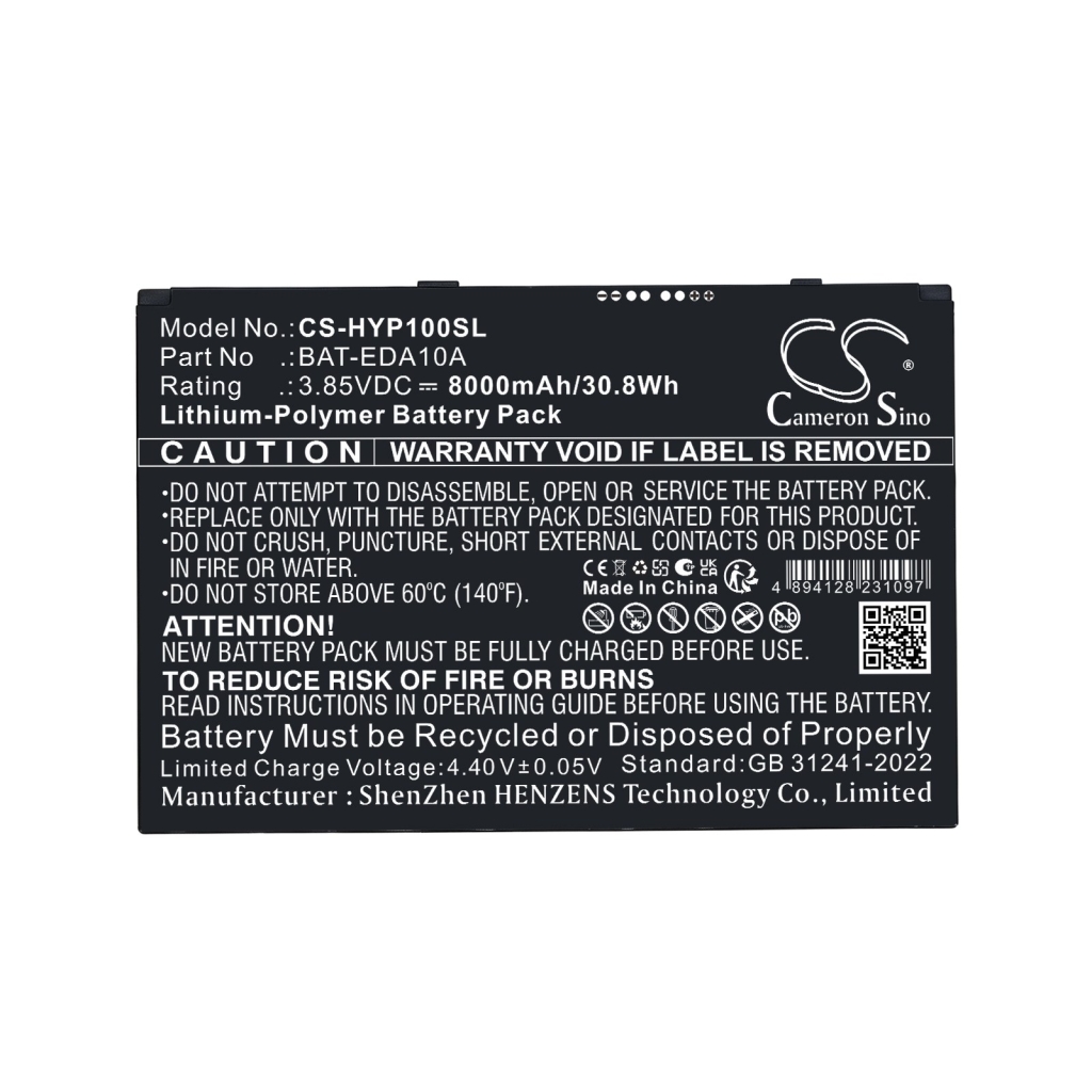 Akkus  kompatibel mit Honeywell EDA10A Tablet CS-HYP100SL