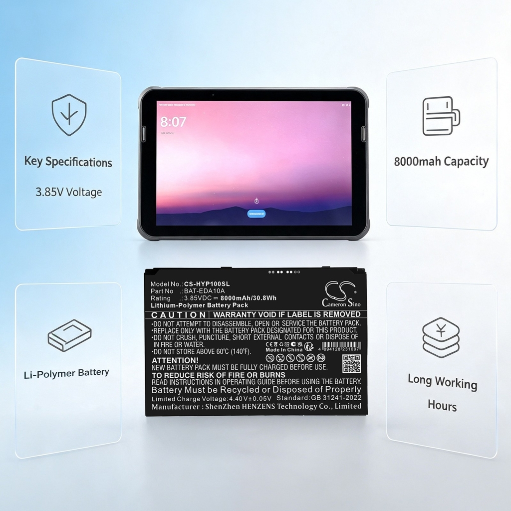 Akkus  kompatibel mit Honeywell EDA10A Tablet CS-HYP100SL