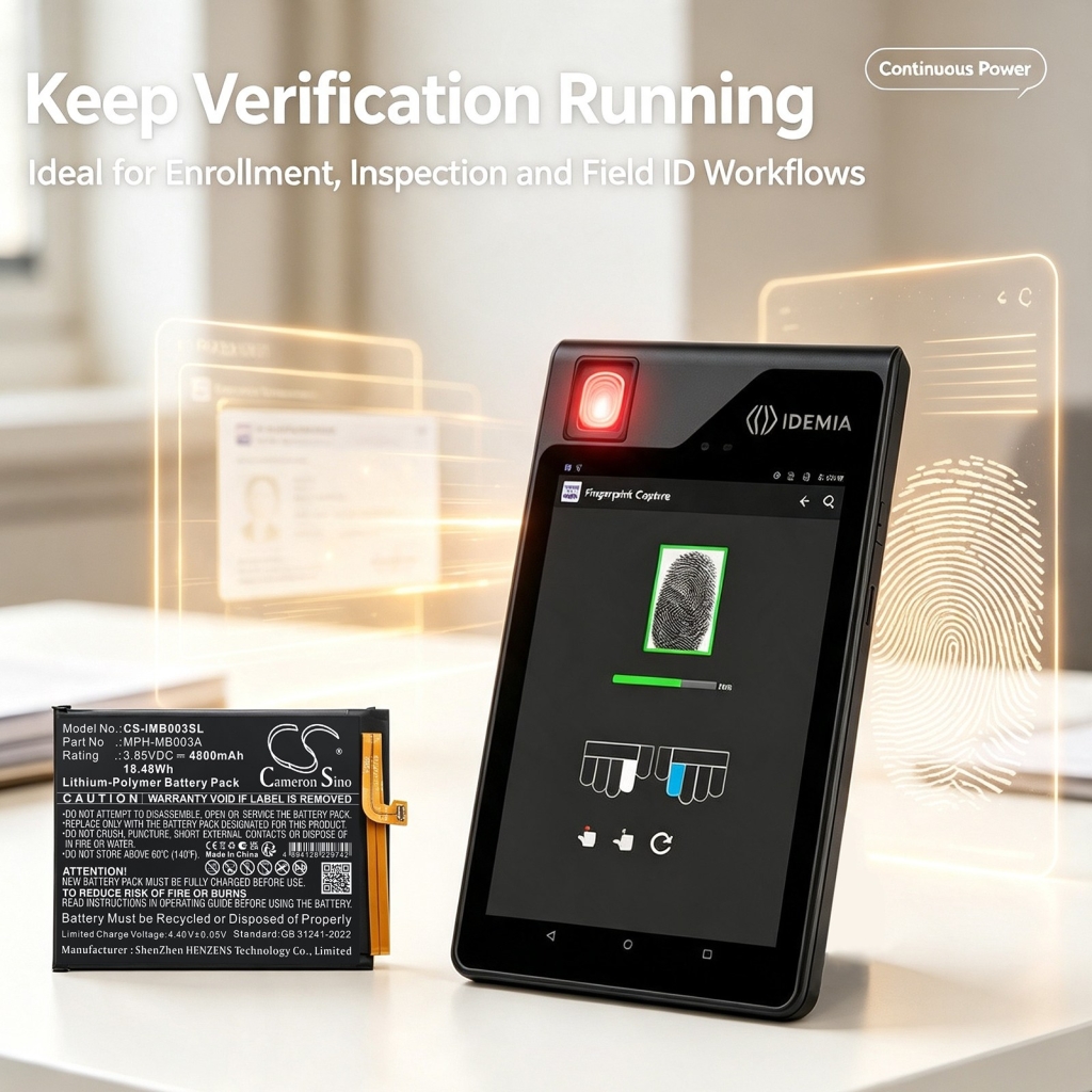 Akkus  kompatibel mit IDEMIA IDScreen MPH-MB003 MPH-MB003A MPH-MB003B CS-IMB003SL