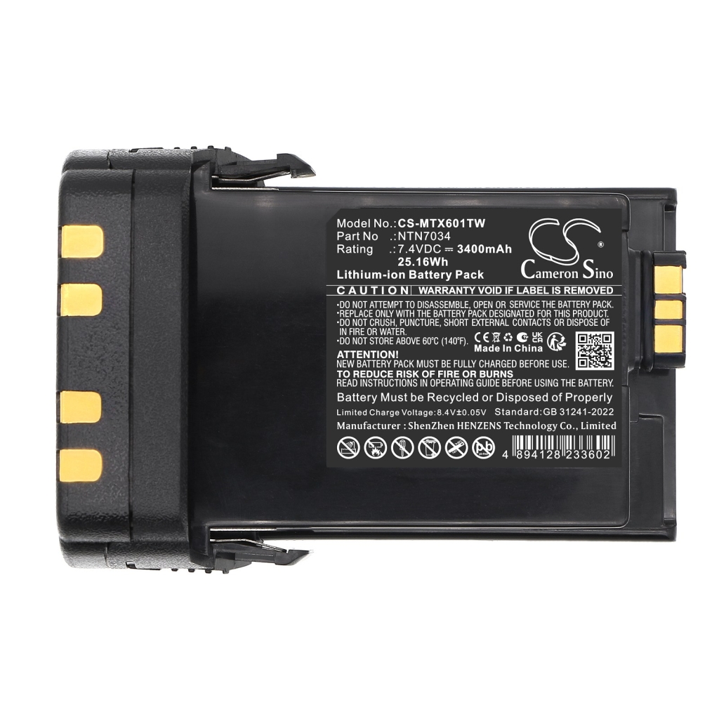 Akkus  kompatibel mit Motorola APX6000 APX6000 P25 CS-MTX601TW
