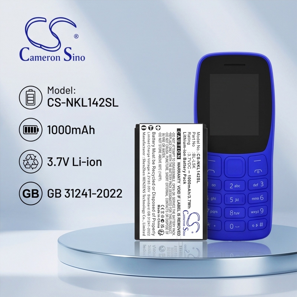 Akkus  kompatibel mit Nokia 105 Plus CS-NKL142SL