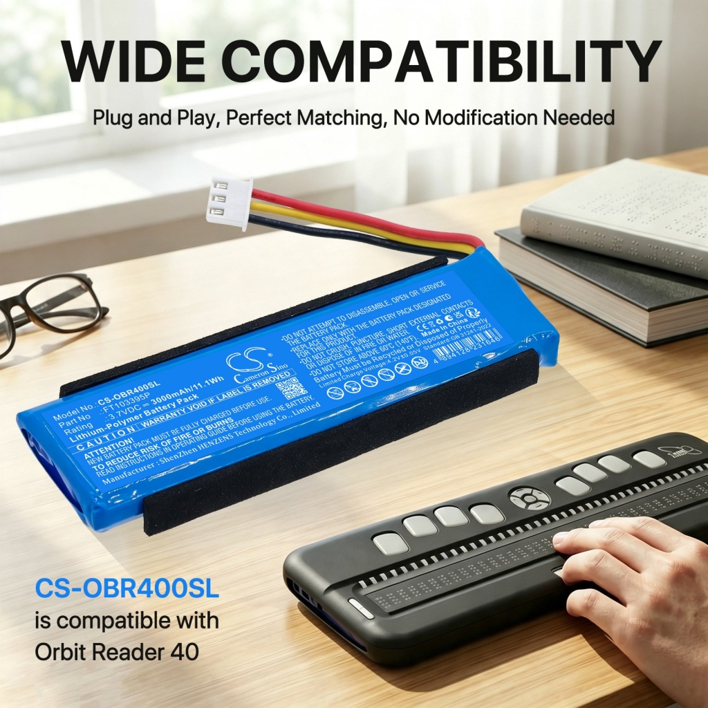 Akkus  kompatibel mit Orbit Reader 40 CS-OBR400SL