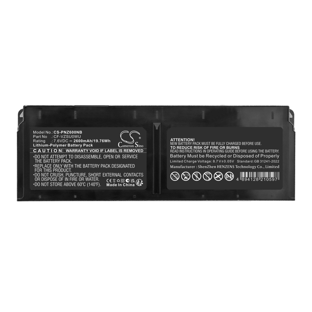 Akkus  kompatibel mit Panasonic CF-XZ6 CF-XZ6 CS-PNZ600NB