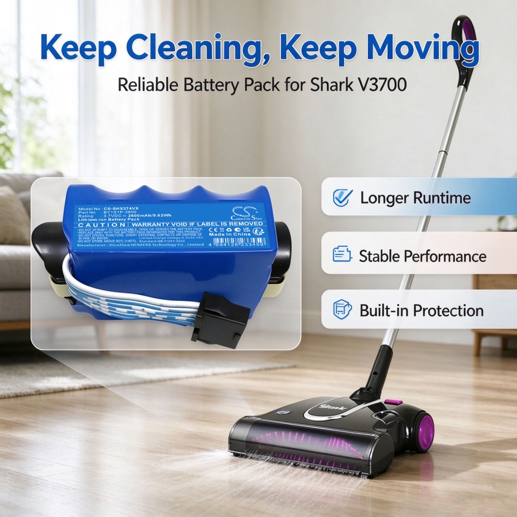 Akkus  kompatibel mit Shark XBAT3700 XBAT3700 CS-SHX374VX