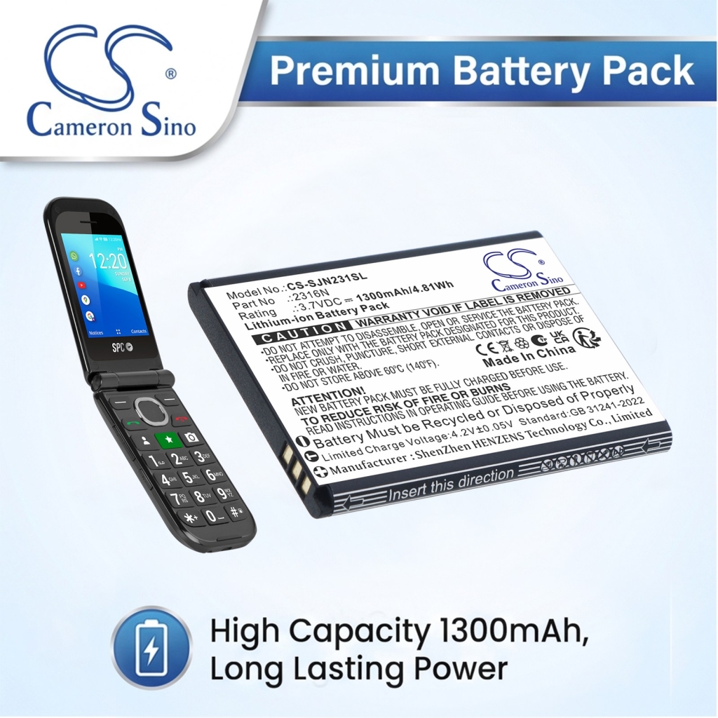 Akkus  kompatibel mit SPC Jasper 2 4G 2316N 2327N CS-SJN231SL