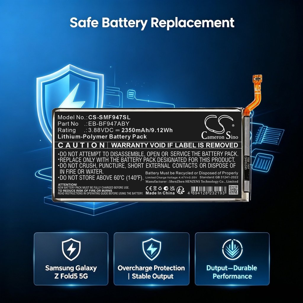 Akkus  kompatibel mit Samsung Galaxy Z Fold5 5G CS-SMF947SL