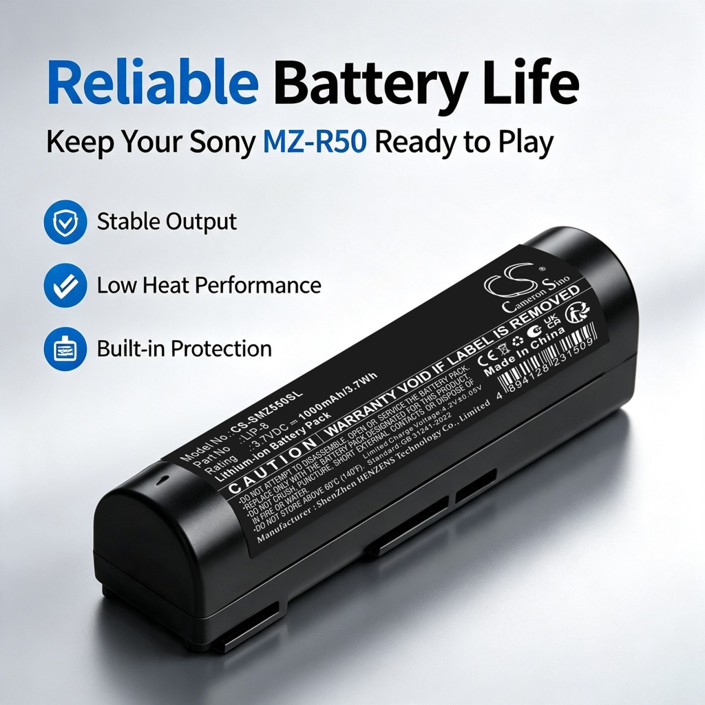 Akkus  kompatibel mit Sony MZ-R50 MZ-R50 CS-SMZ550SL