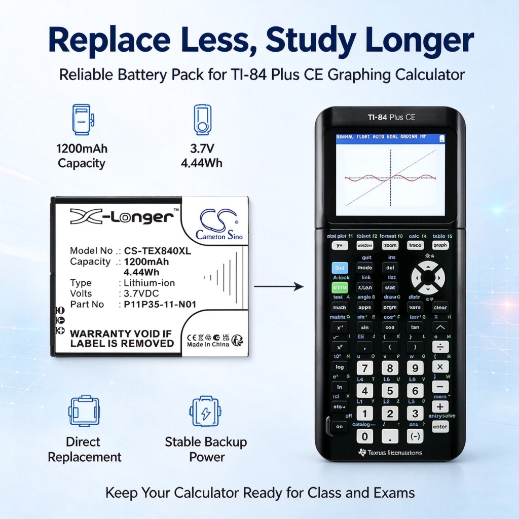 Akkus  kompatibel mit Texas Instruments TI Nspire CX Nspire CX CAS Graphing CS-TEX840XL