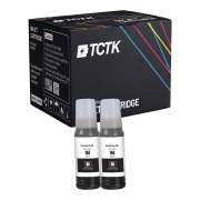 TCTK Tinte 104 2er Set Schwarz kompatibel mit Epson EcoTank ET-1810 ET-2400 ET-2710 ET-2720 ET-2810 ET-2820 ET-2850 ET-3750 ET-4700 ET-4750 ET-4850, ersetzt C13T00P140