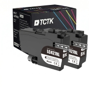 TCTK Druckerpatronen LC-427XL 2er Set Schwarz kompatibel mit Brother HL-J 6010 DW, für MFC-J 5955 DW, für MFC-J 6950, für MFC-J 6955 DW, für MFC-J 6957 DW DWT, für MFC-J 6959 DW, ersetzt LC427XLBK