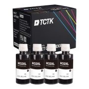 TCTK Druckerpatronen 32XL 4er Set Schwarz kompatibel mit HP Smart Tank 502 510 5100 5105 5106 5107 5108 513 514 517 532 533 534 536 539 6000 6001 6002 6005 6006 617 670 675 7000 7001, ersetzt 1VV24AA