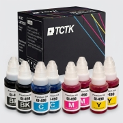 Multipack (8) Tinten CMYK (Cyan/Magenta/Gelb/Schwarz) Kompatibel mit Canon PIXMA - Ersetzt GI-490BK