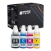 TCTK Druckerpatronen GI-590 BK GI-590 C GI-590 M GI-590 Y 4er Set CMYK kompatibel mit Canon PIXMA G 1500 1501 1510 1515 2500 2501 2510 3500 3501 3510 3515 4400 4411 4500 4510 4511, ersetzt 1603C001