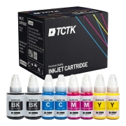 TCTK Druckerpatronen GI-590 BK GI-590 C GI-590 M GI-590 Y 8er Set CMYK (je 2x) kompatibel mit Canon PIXMA G 1500 1501 1510 1515 2500 2501 2510 3500 3501 3510 3515 4400 4411 4500 4510, ersetzt 1603C001