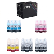 TCTK Ink Cartridges 70ml E-101BK E-101C E-101M E-101Y 12-pack CMYK (3 of each) compatible with Epson EcoTank L14150 L4150 L4160 L4260 L4266 L6160 L6170 L6176 L6190 L6260 L6270 L6276 L6290