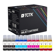TCTK Ink 102 12 Pack CMYK compatible with Epson EcoTank ET-15000 ET-2700 ET-2750 ET-2850 ET-3750 ET-3850 ET-4750 ET-4850, WorkForce ST-2000, replaces C13T03R140