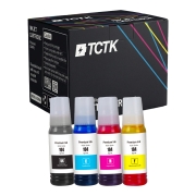 TCTK Tinte 104 4er Set CMYK kompatibel mit Epson EcoTank ET-14100 ET-1810 ET-2400 ET-2710 ET-2720 ET-2810 ET-2811 ET-2820 ET-2850 ET-3750 ET-3850 ET-4750 ET-4850, ersetzt C13T00P140