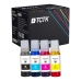 TCTK Druckerpatronen 104 104 104 104 4er Set CMYK kompatibel mit Epson EcoTank ET-14100 ET-1810 ET-2400 ET-2700 ET-2710 ET-2711 ET-2712 ET-2714 ET-2715 ET-2720 ET-2721 ET-2726, ersetzt C13T00P140