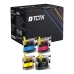 TCTK Ink Cartridges LC-125 LC-125 LC-125 LC-127 4-pack CMYK compatible with Brother DCP-J 4110 DW W, for MFC-J 4310 DW, for MFC-J 4410 DW, for MFC-J 4510 DW, for MFC-J 4610 DW, replaces LC125XLC