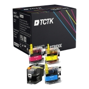 TCTK Druckerpatronen B-LC22U LC22U LC22U LC22U 4er Set CMYK kompatibel mit Brother DCP-J 785 DW, für MFC-J 985 DW