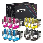 TCTK Ink Cartridges LC-421XL LC-421XL LC-421XL LC-421XL 12-pack CMYK (3 of each) compatible with Brother DCP-J 1050 DW, for DCP-J 1140 DW, for DCP-J 1800 DW, for MFC-J 1010 DW, replaces LC421XLBK