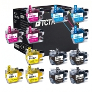 Ink Replaces Brother LC-422XL (LC422XLC) TCTK Ink Cartridges LC-422XL 12-Pack CMYK compatible with Brother MFC-J 5340 DW DWE Ecopro 5345 DW 5740 DW 6540 DW 6590 DW 6940 DW, replaces LC422XLBK