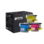TCTK Ink Cartridges LC-1100 LC-1100 LC-1100 3-pack CMY compatible with Brother DCP-145 C, for DCP-163 C, for DCP-165 C, for DCP-185 C, for DCP-195 C, for DCP-197 C, for DCP-365 CN, replaces LC1100C