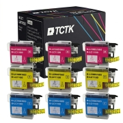 TCTK Ink Cartridges LC-1100 LC-1100 LC-1100 9-pack CMY (3 of each) compatible with Brother DCP-145 C, for DCP-163 C, for DCP-165 C, for DCP-185 C, for DCP-195 C, for DCP-197 C, replaces LC1100C