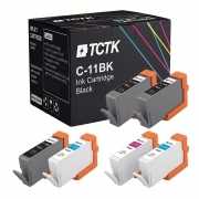 TCTK Druckerpatronen BCI-11 BCI-11 4er Set 2x Schwarz 2x Multi-Color kompatibel mit Canon BJC 50 55 70 80 85, für BJC 85 PW, ersetzt BCI-11BK