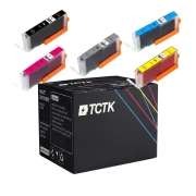 TCTK Ink Cartridges CLI-551XL CLI-551XL CLI-551XL CLI-551XL CLI-551XL 5-pack multicolor compatible with Canon PIXMA IP 7200 7240 7250 8700 8720 8750, for PIXMA IX 6800 6850, replaces 6443B001