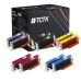 TCTK Ink Cartridges CLI-581XXLPB CLI-581XXLBK CLI-581XXLC CLI-581XXLM CLI-581XXLY 10-pack multicolor (2 of each) compatible with Canon PIXMA TS 6100 6150 6151 6200 6220 6240 6241, replaces 1999C001
