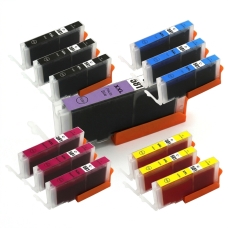 Kompatibler Ersatz für Canon CLI-581XXLBK (1998C001),CLI-581XXLC (1995C001),CLI-581XXLM (1996C001),CLI-581XXLPB (1999C001),CLI-581XXLY (1997C001)