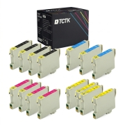 TCTK Ink Cartridges T0551 T0552 T0553 T0554 16-pack CMYK (4 of each) compatible with Epson Stylus Photo R 240 245, for Stylus Photo RX 420 425 520, replaces C13T05514010