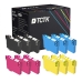 TCTK Druckerpatronen T1281 T1282 T1283 T1284 12er Set CMYK (je 3x) kompatibel mit Epson Stylus Office BX 305 F FW, für Stylus Office BX 305 FW Plus, für Stylus S 22, ersetzt C13T12814012