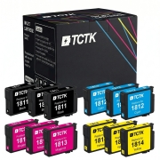 TCTK Ink Cartridges 18XL 4-Pack CMYK Compatible with Epson Expression Home XP-100 XP-102 XP-200 XP-202 XP-205 XP-210 XP-212 XP-215 XP-225, Replaces C13T18114012