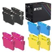 TCTK Ink Cartridges 18XL 4 Pack CMYK compatible with Epson Expression Home XP-100 XP-102 XP-200 XP-202 XP-205 XP-210 XP-212 XP-215 XP-225, replaces C13T18114012