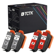 TCTK Druckerpatronen 478XL 478XL 4er Set 2x Gray 2x Red kompatibel mit Epson Expression Photo HD XP-15000, ersetzt C13T04F64010