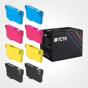 TCTK Druckerpatronen 502XL 502XL 502XL 502XL 8er Set CMYK (je 2x) kompatibel mit Epson Expression Home XP-5100 XP-5105 XP-5115 XP-5150 XP-5155, für WorkForce WF-2860 DWF, ersetzt C13T02W14010