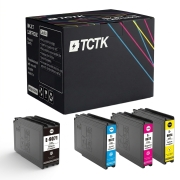 TCTK Ink Cartridges T9071 T9072 T9073 T9074 4-pack CMYK compatible with Epson WorkForce Pro WF-6000 WF-6090, for WorkForce Pro WF-6090 D2TWC DTWC DW, for WorkForce Pro WF-6590, replaces C13T907140
