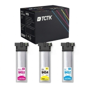 TCTK Ink Cartridges T9452 T9453 T9454 3-pack CMY compatible with Epson WorkForce Pro WF-C 5210 DW, for WorkForce Pro WF-C 5215 DW, for WorkForce Pro WF-C 5290 DW, replaces C13T945240