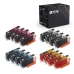 TCTK Druckerpatronen 364XL 364XL 364XL 364XL 16er Set 4x Cyan 4x Magenta 4x Gelb 4x Photo Black kompatibel mit HP DeskJet 3070A 3520 3522 3524, für OfficeJet 4620, für PhotoSmart 5510, ersetzt CB323EE