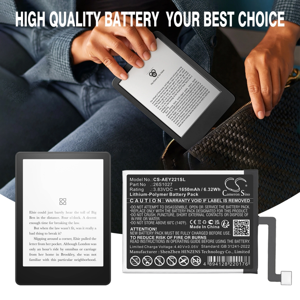 Ebook, eReader Akkus Amazon CS-AEY221SL