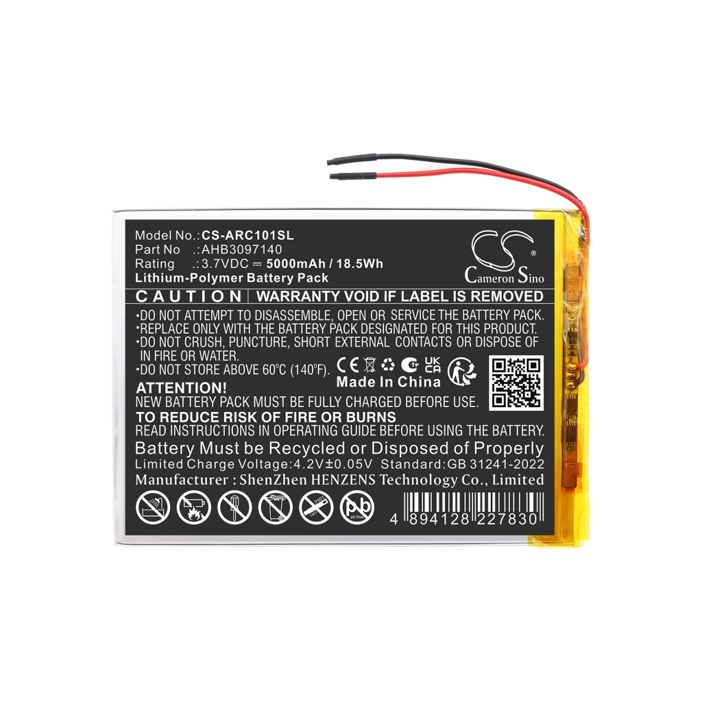 Battery for ARCHOS AC101CR3GV4