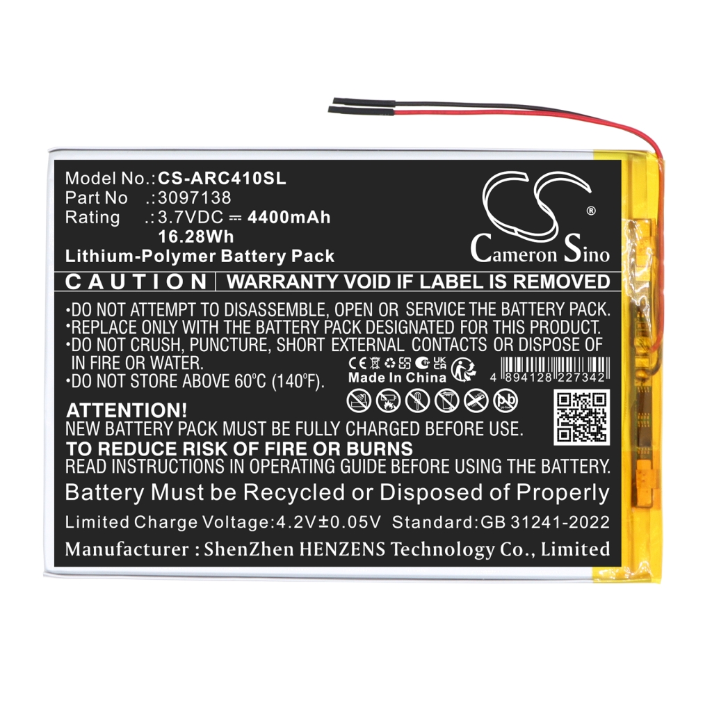 Battery for ARCHOS AC101OX4G