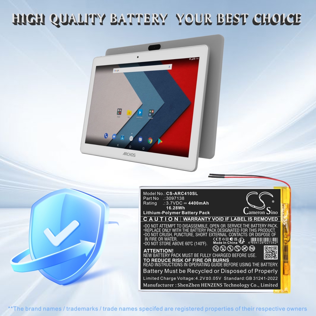 Battery for ARCHOS AC101OX4G