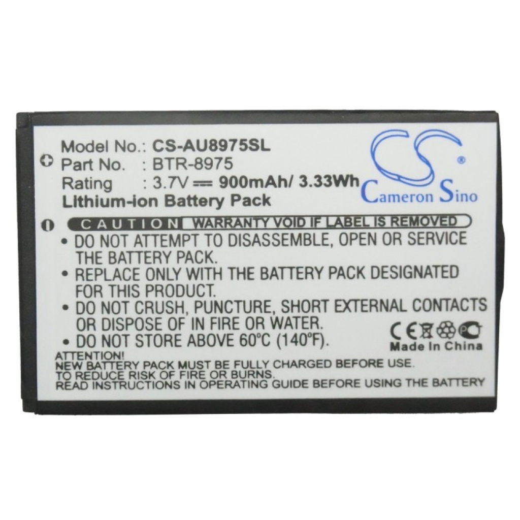 Cameron Sino CS-AU8975SL Telefonakku 3,7V 900mAh schräges Etikett mit Kontakten