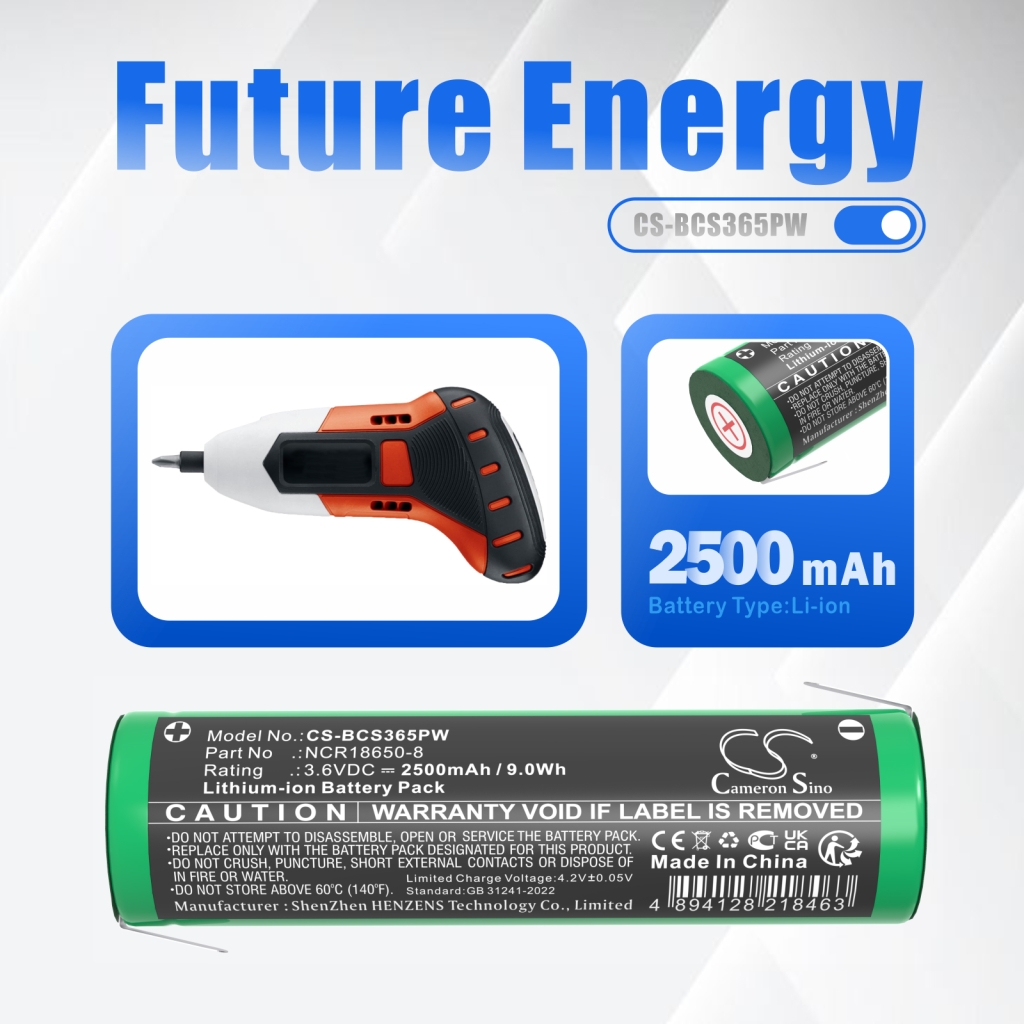 Industriebatterie Black & decker CS-BCS365PW
